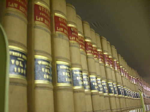 law books on a shelf