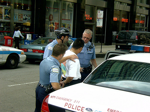 Man getting arrested