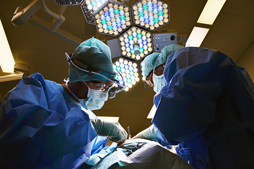 Surgeons preforming an operation